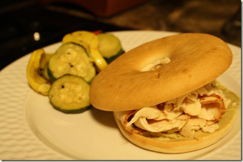 Sandwich and Veggies