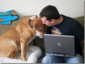 with the pet