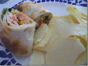 Veggie Wrap with Baked Lays
