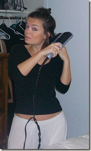 drying hair