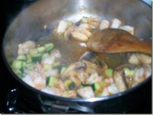 mushrooms and zucchini