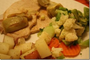 seasoned healthy meal