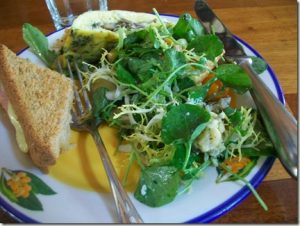 croque monieur, mushroom Kerrygold frittata, salads