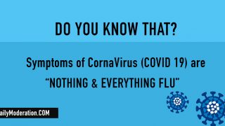 Symptoms of CoronaVirus COVID19