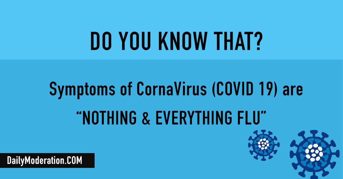 Symptoms of CoronaVirus COVID19